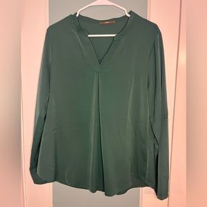 Women’s emerald green blouse